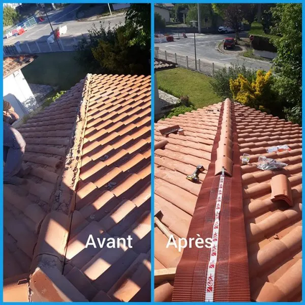 Chantier de couverture réalisé par Debard Adrien près de Caen