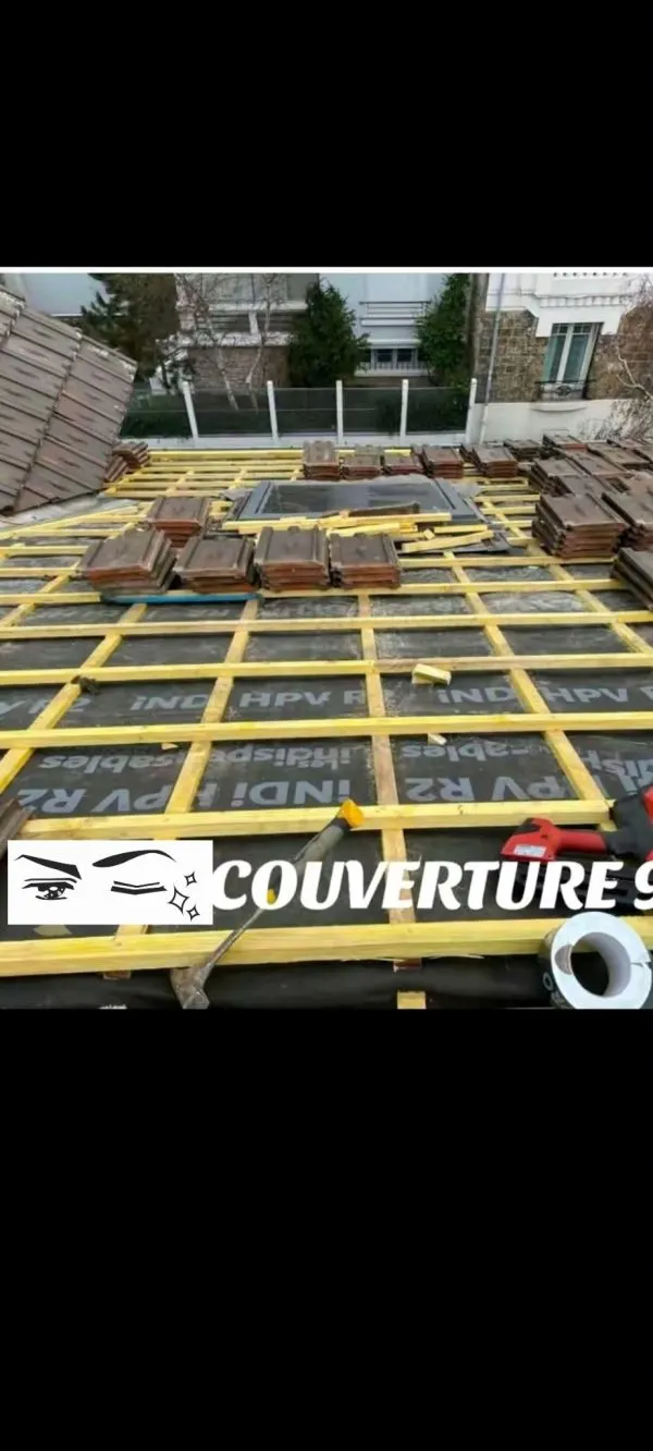 Chantier de couverture réalisé par Debard Adrien près de Caen